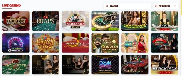 Bästa livekasinon Casino live